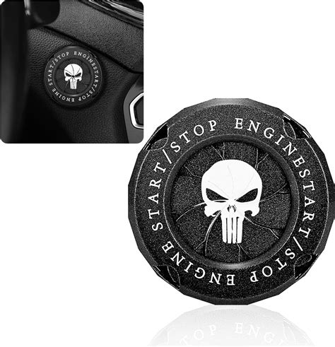 Amazon Pc Rotary Car Push Start Button Cover Skull Print Car