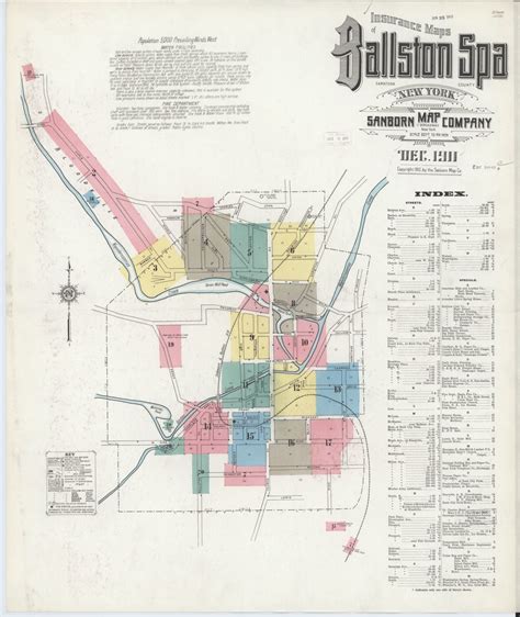 Sanborn Fire Insurance Map From Ballston Spa Saratoga County New York