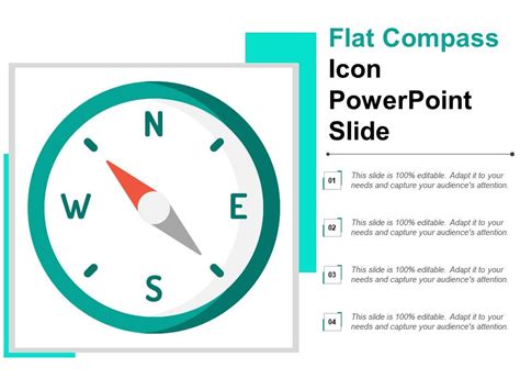 Flat Compass Icon Powerpoint Slide Powerpoint Templates Designs Ppt