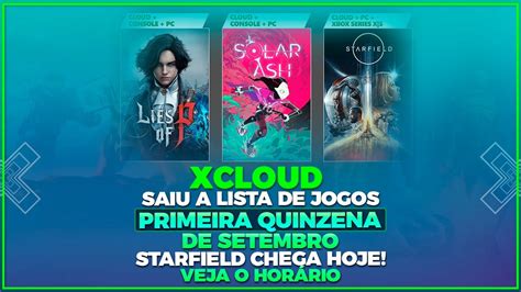 XCLOUD SAIU A LISTA DE JOGOS PRIMEIRA QUINZENA DE SETEMBRO STARFIELD