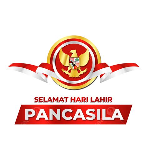 Greeting Card Happy Pancasila Birthday In With Red White Flag