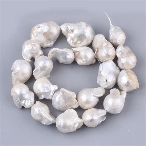 Natural Baroque Pearl Keshi Pearl Beads Strands Cultured Freshwater