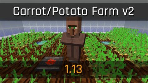 Simple Carrotpotato Farm V2 Minecraft 113 Youtube