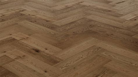 Natura Oak Smoked Brushed Oiled Herringbone Engineered Parquet