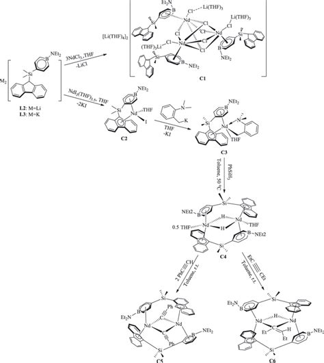 Scheme 2 Synthesis Of Complexes C1 C6 From Ligands L2 And L3 Download Scientific Diagram