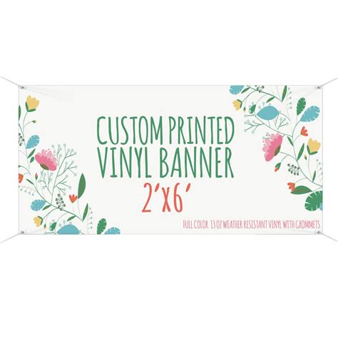 2'x6' Custom Banner Printed Banner Custom Sign - Etsy