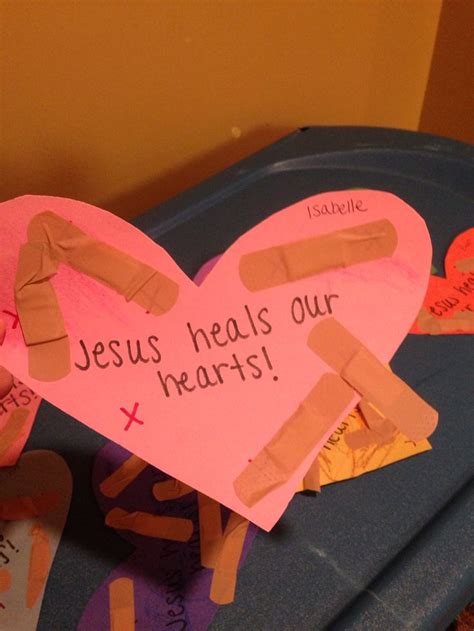 Jesus Heals Our Hearts Sunday School Craft Bible Crafts Sunday School Sunday School Crafts