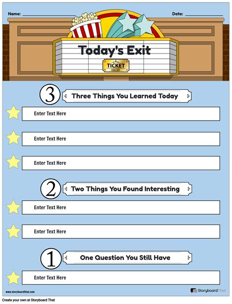 Customize Free Printable Exit Ticket Templates Easily