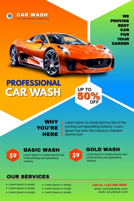 Car Wash Template Postermywall