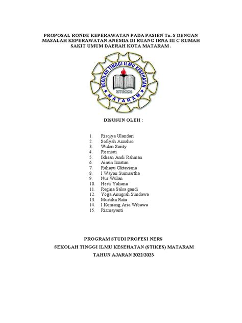 Proposal Ronde Keperawatan Pdf