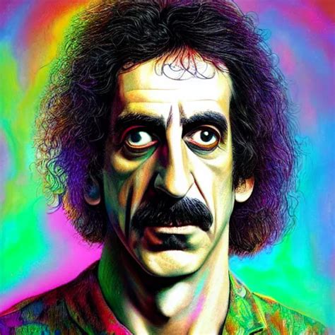 An Extremely Psychedelic Portrait Of Frank Zappa Stable Diffusion