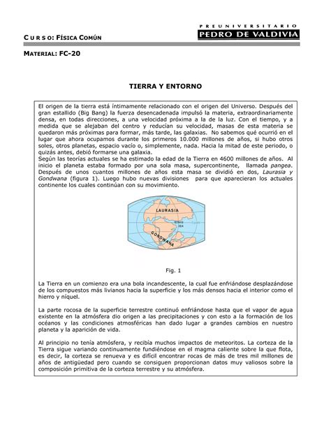 La Tierra Y Su Entorno 1 PDF