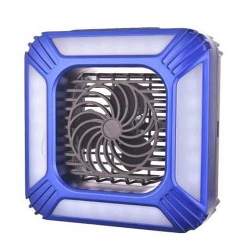 Ventilador Portatil Con Luz Led Multi Recarga Solar Camping Cuotas