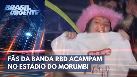 Fãs da banda RBD acampam no estádio do Morumbi Brasil Urgente YouTube