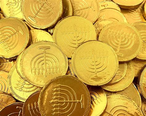 Hanukkah Chocolate Gelt Nut Free Belgian Milk Chocolate Coins Foil Wrapped Gold