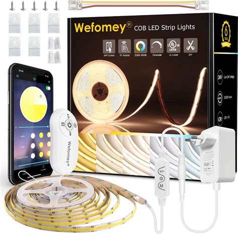 Wobsion Led Strip M Selbstklebend Wei Led Streifen M Dimmbar Mit Rf