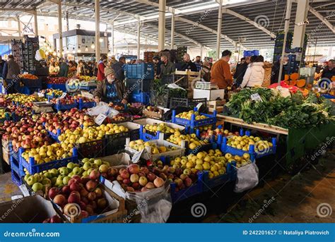 Antalya Turkey 5 De Febrero De 2022 Frutas Y Hortalizas En El Mercado