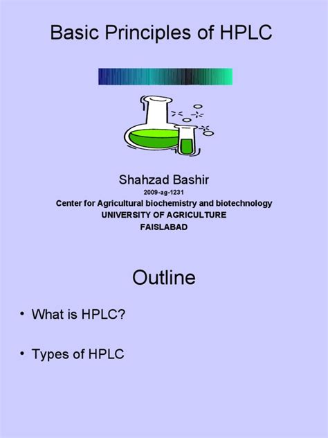 Basic Principles of HPLC | High Performance Liquid Chromatography ...