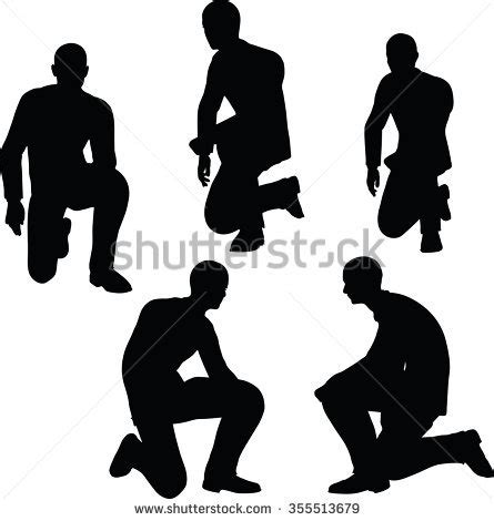 a person kneeling silhouette clipart on both knees - Clipground