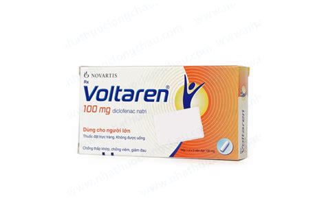 Viên Đặt Trực Tràng Voltaren 100Mg Giảm Đau Viêm Xương Khớp Hộp 5 Viên