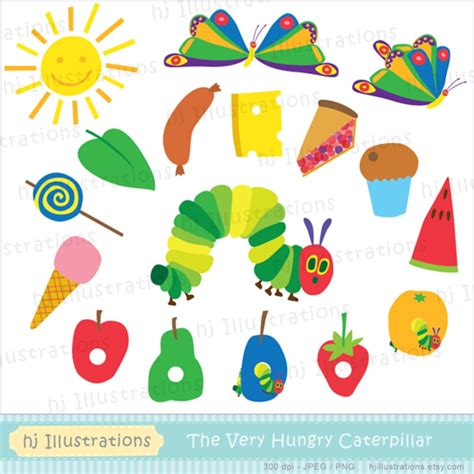 Hj Illustrations Very Hungry Caterpillar Digital Free Image Download