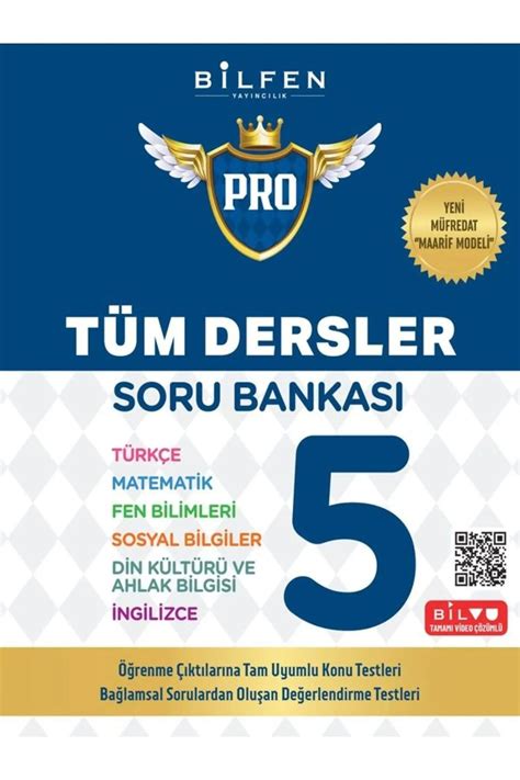 Bilfen Yayıncılık 5 Sınıf Pro Tüm Dersler Soru Bankası 2024 Maarif