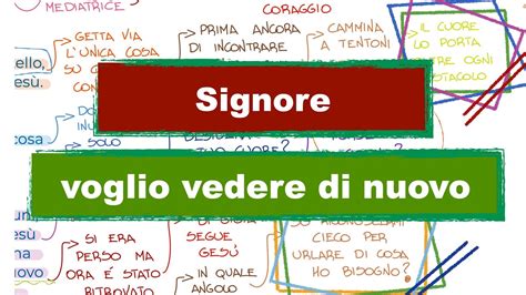 Signore voglio vedere di nuovo Mc 10 46 52 GIOVEDÌ 30 MAGGIO Vangelo