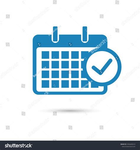 Calender Icon Calendar Icon Shadow On Stock Vector Royalty Free