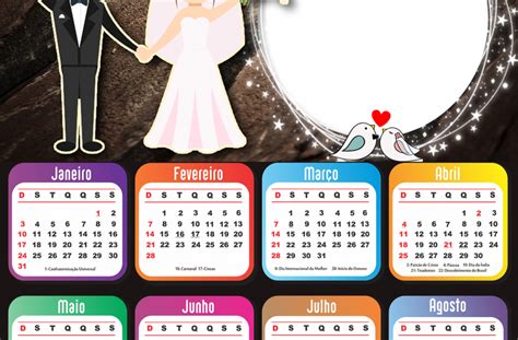 Calendário 2021 De Casamento Moldura Png Imagem Legal