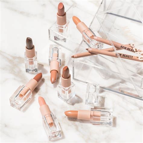 See KKW Beauty S New Nude Lipstick Lip Liner Collection Swatches Allure