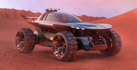 An Image Of A Futuristic Car In The Desert