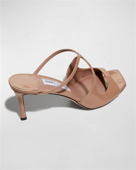 Jimmy Choo Anise Patent Leather Slide Sandals Neiman Marcus