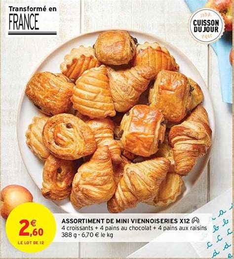 Promo Assortiment De Mini Viennoiseries X 12 chez Intermarché Contact