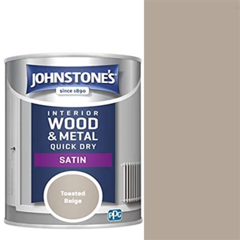 Johnstones Toasted Beige Satin Wood One Coat Quick Dry Paint Wood