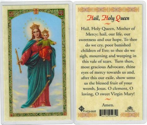 hail holy queen prayer card  product ratings special offers