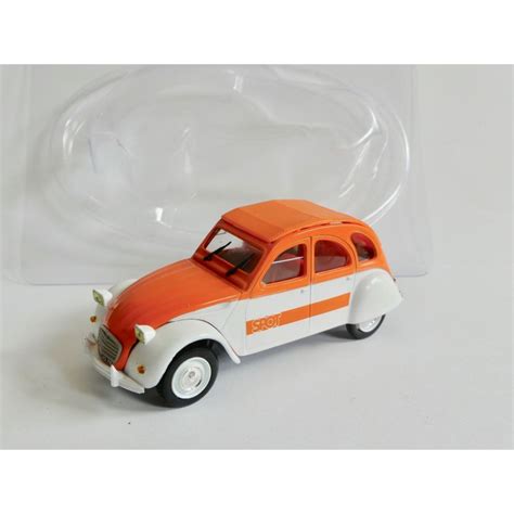 Citroen Cv N Spot Blanc Et Orange Norev Sous Coque D