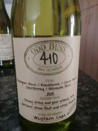 Odd Bins Bin Number 410 White Blend Vivino Australia