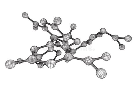 Wireframe Mesh Molecule Connection Structure Stock Vector