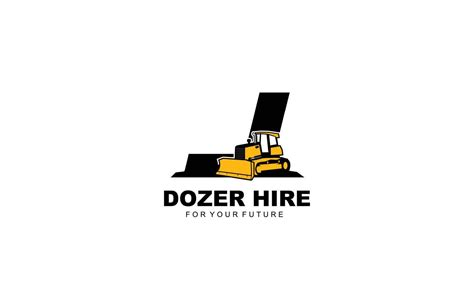 J Logo Dozer For Construction Company Heavy Equipment Template Vector Illustration For Your