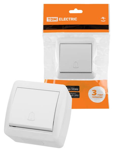 Кнопка для звонка TDM Electric IP44 купить по выгодной цене в интернет ...