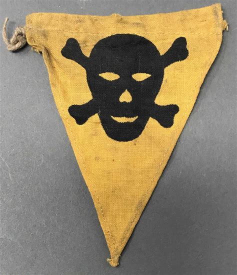 Rare WWII German Gas Warning Flag - A Certified Relic