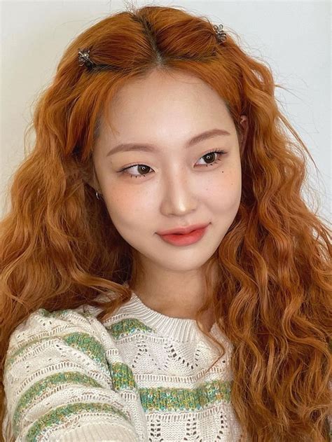 Pin By L S On Hair Korean Hair Color Orange Brown Hair Hair Color Asian