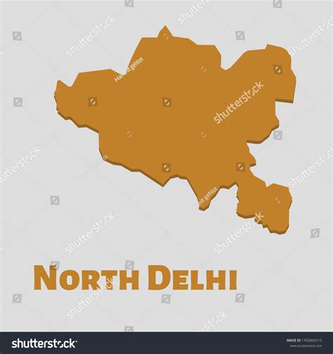 North Delhi Map Simple Flat Design Stock Vector (Royalty Free) 1765869215