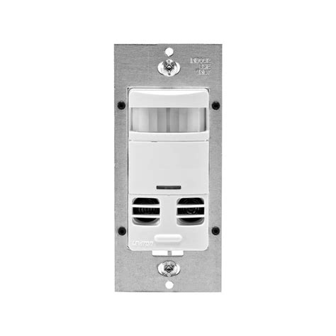 Leviton Dual Relay Multi Technology Wall Switch Motion Sensor White Ossmt Mdw The Home Depot