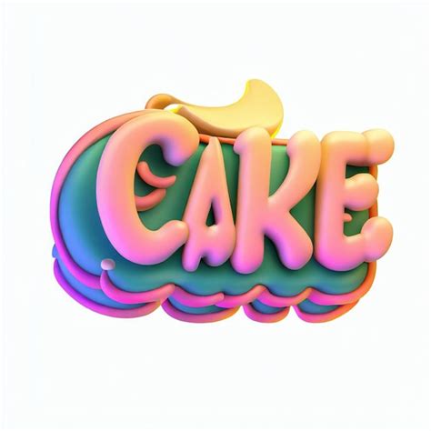 Premium Ai Image Cake D Text Effect