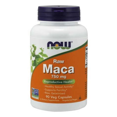 NOW Foods Raw Maca 750 Mg 90 Veg Caps Exp 08 2027 733739047779 EBay