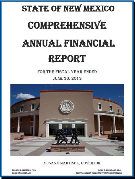 Annual Financial Report New Mexico Department Of Finance And Administration