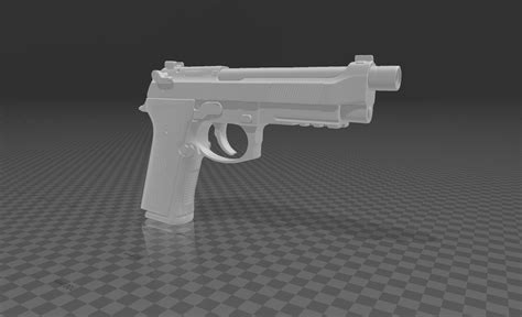 Stl File Beretta M9a4 Real Size 🔫 ・3d Printer Design To Download・cults