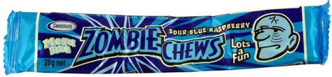 Zombie Chews Sour Blue Raspberry 28g X 20 Halloween Treats Party