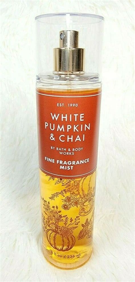 Bath And Body Works White Pumpkin And Chai Fine Fragrance Mist 8oz New